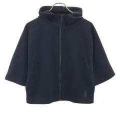 Reebok リーボック 5分袖 ドルマン パーカー M ブラック レディース 古着
