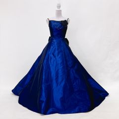 カラードレス　中古　紺色　11号　Aライン　結婚式　演奏会　ステージドレス　撮影衣装　C-259