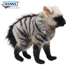 HANSA 7840 アードウルフ(仔) 28cm AARDWOLF ハイエナ　赤ちゃん BH7840 ぬいぐるみ ハンサ クリスマス 誕生日 プレゼント 動物 犬 猫 鳥 うさぎ ペンギン アニマル 置物 人形 フィギュア 大きい マスコット 実物大 大型