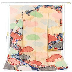 ※店舗改装後【古典新作フェア】仕立無料☆特撰総絞り本疋田多色オケ絞り☆京都伝統工芸振袖☆王朝鳳凰熨斗雲取文（10012224）