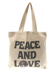 Stussy ステューシー Peace And Love キャンバストートバッグ アイボリーのサムネイル
