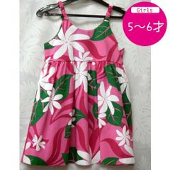 ムームー ドレス キッズ ハワイアン キャミソール 子供用 5歳 6歳 Dress 海外挙式参列用 女の子 幼児 ハワイ直輸入 No.71