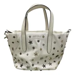 JIMMY CHOO ジミーチュウ 2way ハンドバッグ ショルダーバッグ ミニバッグ 肩掛け 斜め掛け 手持ち鞄 スタースタッズ レザー ホワイト