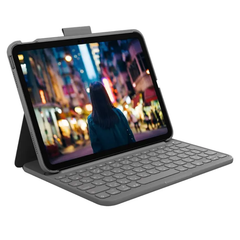 【美品】ロジクール Logicool iPad 10.9インチ 第10世代 対応 キーボード付きケース Slim Folio iK1060GRA ワイヤレス Bluetooth キーボード 一体型 ケース 国内正規品 2年間メーカー保証 オックスフォードグレー
