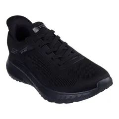 【送料無料】 スケッチャーズ メンズ スニーカー シューズ BOBS by Skechers Hands Free Slip-ins Bobs Sport Squad Chaos Solid Step Men's Shoes Black White
