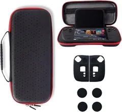 LIMSE Steam Deck ケースセット 3点セット 収納バッグ シリコンカバー スティックキャップ付き 保護 耐衝撃 防水 防汚 持ち運び便利(ブラック)