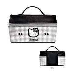 ハローキティ　バニティポーチ・ペンポーチ　ガーリーモノトーン柄　sanrio Hello kitty　4550451269021