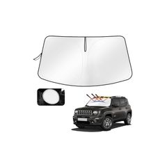 Cartist ジープ レネゲード BU系 フロントサンシェード Jeep Renegade H27.9～現行 サンセット サンフィア サンライン フロントガラス サンシェード シェードカーテン マルチサンシェード 遮光性良い シェード 日よけ 車種専用  1