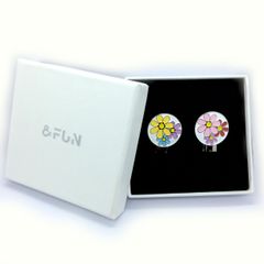 新品 ＆FUN (アンドファン) ゴルフマーカー レディース 女子 かわいい おしゃれ 花 マグネット キャップクリップ ギフト