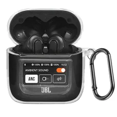 【特価商品】透明 イヤホン全面保護カバー TPUカバー 対応 【YML】落下防止 2 2 キズ防止 PRO PRO 耐衝撃 BLTOUR BLTOUR 装着充電可能 J 防水 J 保護カバー 防塵 シリコーン ケース カラビナ付き(クリア) for