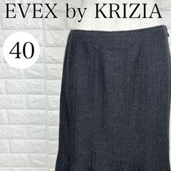 ☆値下げ交渉OK☆ EVEX by KRIZIA エヴェックス バイ クリツィア サイズ40 マーメイドスカート ウールアンゴラ混 ブラック 日本製 レディース 【A2755-20】