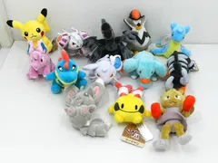 ポケモンfit ぬいぐるみ12点セット ピカチュウ パルキア ゼクロム ムクホーク ラプラス ニドラン アリゲイツ ゴマゾウ ヘルガー チラーミィ リーシャン 中古品(050)