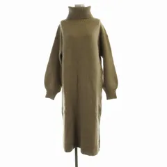ビーミングバイビームス B:MING LIFE STORE by BEAMS タグ付き ニットワンピース マキシ ロング タートルネック 長袖 F 茶 ブラウン 92-26-0395-353-25-88 /RO