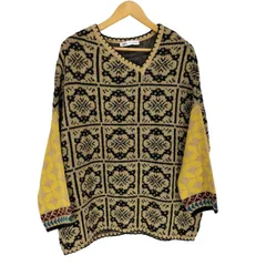 ザラ ZARA 幾何学模様 アシンメトリーニット セーター レディース  XS-S