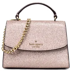 ケイトスペード バッグ katespade グリッターファブリック ラメ マイクロ サッチェル 2way チェーン 斜め掛け ショルダー ハンドバッグ ローズゴールド K9406