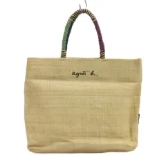 美品　agnes b. アニエスベー　ラフィア トートバッグ　カゴバッグ アニエスベー】完売必至！ラフィアトートバッグ (Agnes b/トート