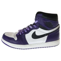 NIKE (ナイキ) AIR JORDAN 1 RETRO HIGH OG COURT PURPLE エアジョーダン1 レトロ ハイ コート パープル ハイカットスニーカー ホワイト/パープル US10/28cm 555088-500