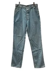 ダブルアールエル RRL 90s DENIM PANTS デニム パンツ ボタンフライ ジーパン ジーンズ USA製 三ツ星タグ Ralph Lauren インディゴ 青 ロゴ デニム ブルー 32×34 104MB-351