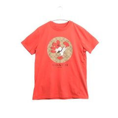 【中古A】COACH コーチ × Disney ディズニー XS レディース 半袖Tシャツ 赤 刺繍 中古A 古着