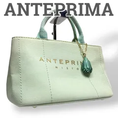 【美品】ANTEPRIMA MISTO アンテプリマ　ミスト　ハンドバッグ　キャンバス　淡いグリーン系　フリッジ付き　バッグ　財布収納可能　大容量　レディース　メンズ　お出かけ　日常使い　ブランド　高級　ブランドカバン　人気カバン　鞄　バッグ　人気商品