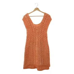 【新品】  Mame Kurogouchi / マメクロゴウチ | 2021AW | Multi-Pattern Cable Sleeveless Knitted Vest ニットベスト | 2 | オレンジ | レディース