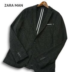 ZARA MAN ザラマン ツイード調 テーラードジャケット グレー 46 秋冬 