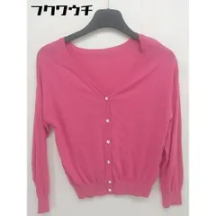 ◇ Simplicite シンプリシテェ コットン ニット セーター 長袖 カーディガン ピンク レディース  【1109030017626】