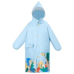 [MK MATT KEELY] キッズ レインコート子供 90-145cm 女の子 男の子 小学生 通学 男女兼用 ランドセル対応 雨具 カッパ 梅雨対策 柄 無地（NEWブルー/XL）