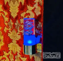 レトロ 水中花ライト 赤 金メッキステー シャンデリア金華山