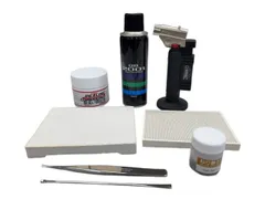 はじめてのロウ付けセット ハンドバーナー 銀ロウ ガスバーナー ロウ付け台