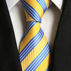 ネクタイ　単品　販売　結婚式　パーティー　イベント　ビジネス 成人式　卒業式　入学式　入社式　ストライプ柄　ブルー色　水色　イエロー色　ゴールド色　ホワイト色　白色　スーツ　ワイシャツ　小物　格安