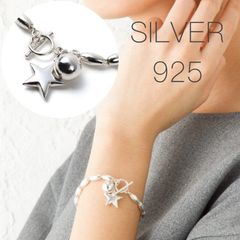 シルバー バングル ブレスレット  新品未使用   匿名配送  アクセサリー おしゃれ  おすすめ かっこいい カジュアル レディース  星 シルバー925 シルバーアクセサリー チャーム シルバー925ブレスレット