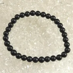 ロシア産 シュンガイト AAグレード 6mm玉ブレスレット 8.7g 【榎本通商96880】
