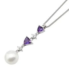 ペンダントネックレス K18WG ホワイトゴールド レディース【1-0218564】