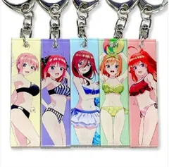 【新品】映画 五等分の花嫁 スティックキーホルダー 5個セット 水着