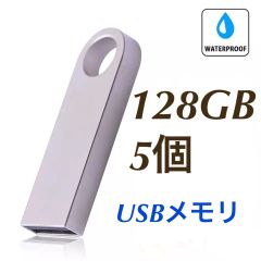 USBメモリ 128GB 5個 2.0規格 USBフラッシュドライブ 小型軽量