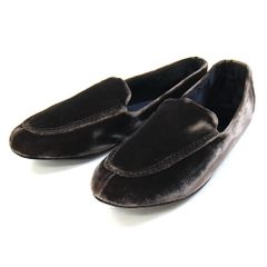  プラダ ルームシューズ ダークブラウン ベロア 中古 靴