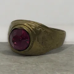 リング 指輪 ピンク 金 18号 インディアンジュエリー シルバー 70 ブラス 30 アクセサリー ビンテージ 50s ~ 60s 70s 80s ナバホ族 サントドミンゴ族 天然石 メンズ レディス 一点物 vintage アンティーク  1980 p60