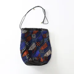 2023AW ミナペルホネン mina perhonen village drop pochette ドロップポシェット/ネイビー ハンドバッグ  刺繍 レザー【2400014469905】