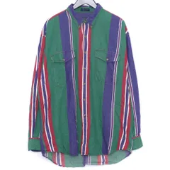 CHAPS × RALPH LAUREN フランネルストライプ長袖シャツ Lサイズ