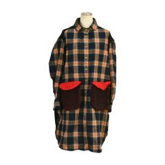 ツモリチサト TSUMORI CHISATO ワンピース ロング丈 ニット切り替え ベージュ / ブラック ネイビー サイズ 2 レディース F-L8305