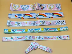 RKJ97 SNOOPY スヌーピー レトロ  サテンリボン リボンテープ　6種類 手芸 ラッピング チャーリーブラウン ウッドストック