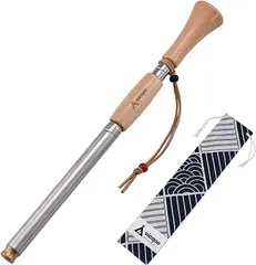 ファイアーブラスター《寄木/ストライプVer2》　ロングタイプ火吹き棒 2025年最新火吹き 真鍮の人気アイテム - メルカリ