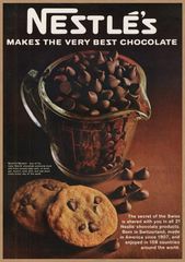 ネスレ チョコレート レトロミニポスター B5サイズ 複製広告 ◆ お菓子 Nestle Morsels チョコチップ USAD5-498