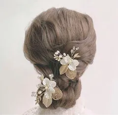 NEW ウェディングヘアアクセサリー2個セット　結婚式　髪飾り   　7/13