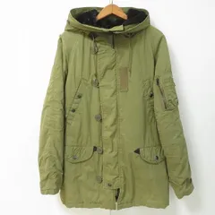 #wnc アルファインダストリーズ ALPHA INDUSTRIES EDWIN コート モッズコート LARGE カーキ フード付き 中綿 ボア メンズ [953378]のサムネイル