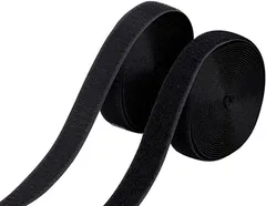 SUBETE 面ファスナー オス メス セット ハンドメイド DIY 手芸 業務用(ブラック幅2.5cm)