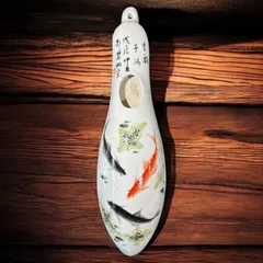 魚鯉花器金属オブジェ置物インテリア工芸品美術品A1124