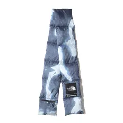 美品 Supreme シュプリーム 21AW THE NORTH FACE ブリーチド デニム ダウンスカーフ / マフラー (Bleached Denim Print 700-Fill Scarf) インディゴ コラボ ファッション アイテム【メンズ】のサムネイル