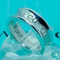 7号 極美品 ティファニー 1837 ナロー ミディアム リング/24-3815